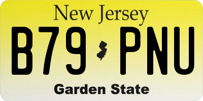 NJ license plate B79PNU