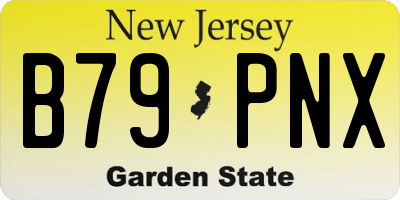 NJ license plate B79PNX