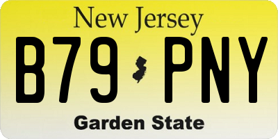 NJ license plate B79PNY