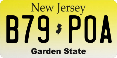 NJ license plate B79POA