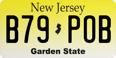 NJ license plate B79POB