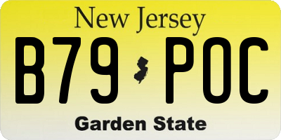 NJ license plate B79POC