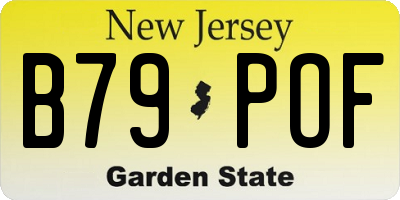 NJ license plate B79POF