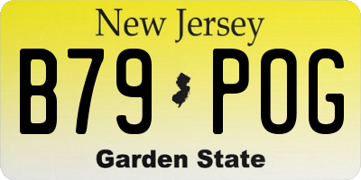 NJ license plate B79POG