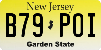 NJ license plate B79POI