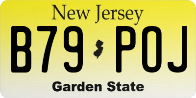 NJ license plate B79POJ