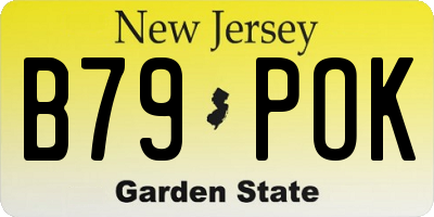 NJ license plate B79POK