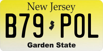 NJ license plate B79POL