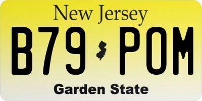 NJ license plate B79POM
