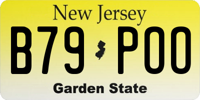 NJ license plate B79POO