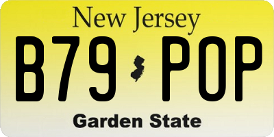 NJ license plate B79POP