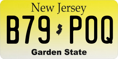 NJ license plate B79POQ