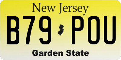 NJ license plate B79POU