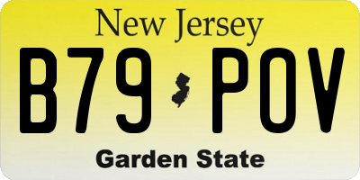 NJ license plate B79POV