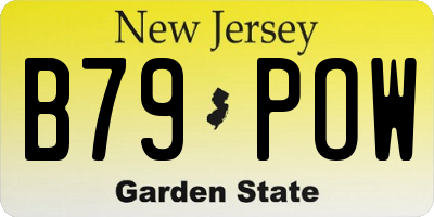 NJ license plate B79POW