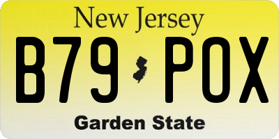 NJ license plate B79POX