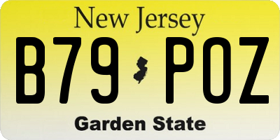 NJ license plate B79POZ