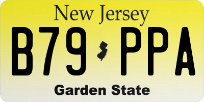NJ license plate B79PPA