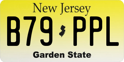 NJ license plate B79PPL