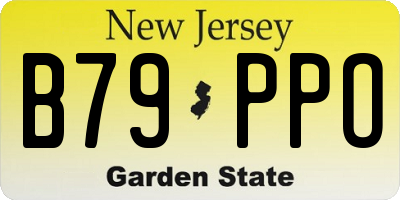 NJ license plate B79PPO
