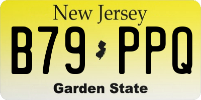 NJ license plate B79PPQ
