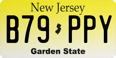 NJ license plate B79PPY