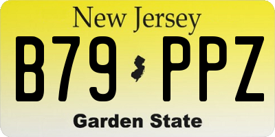 NJ license plate B79PPZ
