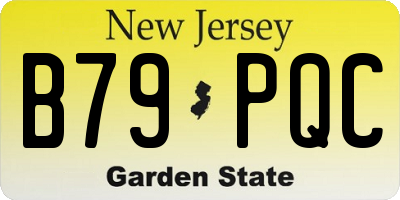 NJ license plate B79PQC