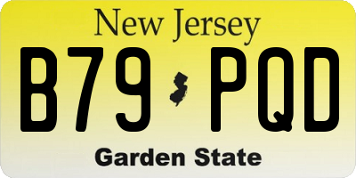 NJ license plate B79PQD