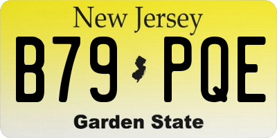 NJ license plate B79PQE