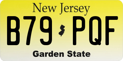 NJ license plate B79PQF