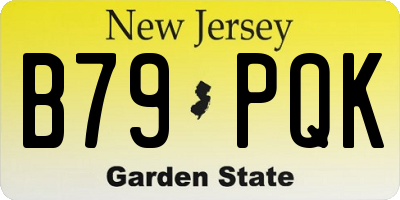 NJ license plate B79PQK