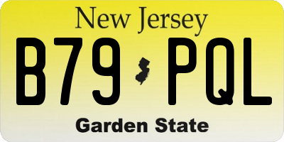 NJ license plate B79PQL