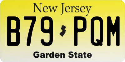 NJ license plate B79PQM