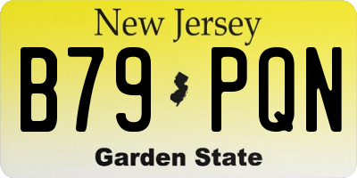 NJ license plate B79PQN