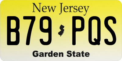 NJ license plate B79PQS