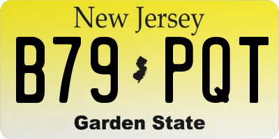 NJ license plate B79PQT