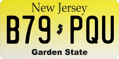 NJ license plate B79PQU