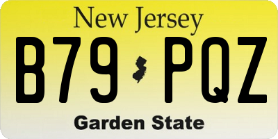 NJ license plate B79PQZ