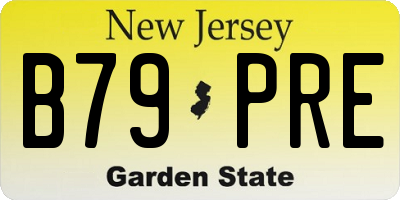 NJ license plate B79PRE