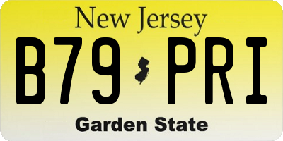 NJ license plate B79PRI