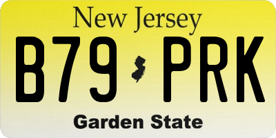 NJ license plate B79PRK