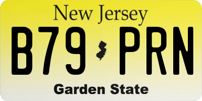 NJ license plate B79PRN