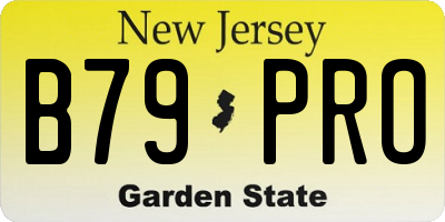 NJ license plate B79PRO