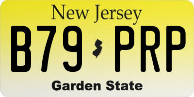 NJ license plate B79PRP