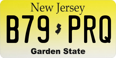 NJ license plate B79PRQ