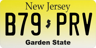 NJ license plate B79PRV