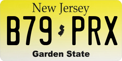 NJ license plate B79PRX