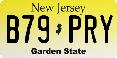 NJ license plate B79PRY