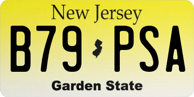 NJ license plate B79PSA